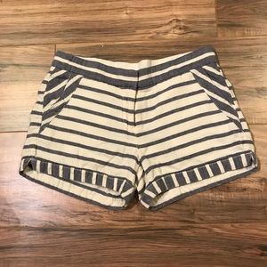 Blue and White Striped J. Crew Shorts